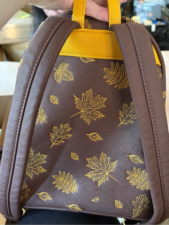 Disney Loungefly Brown & Yellow Winnie the Pooh Fall Autumn Mini Backpack main image 5